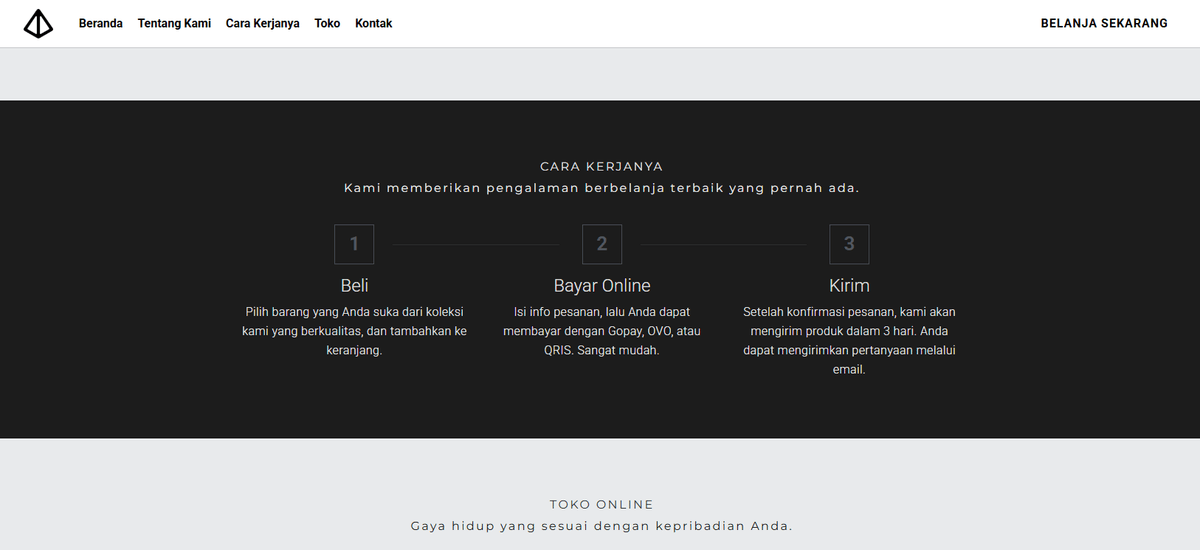 Templat Dolce dari Strikingly