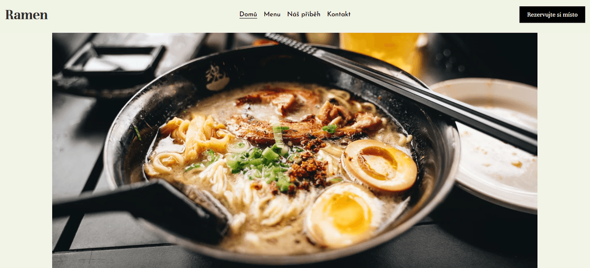 Šablona Ramen od Strikingly