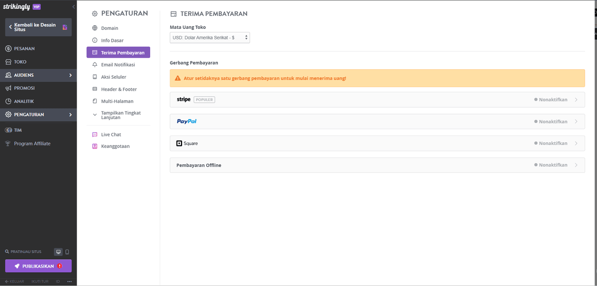 Cara Meningkatkan Penjualan E-commerce dengan Strikingly - Tawarkan Berbagai Opsi Pembayaran