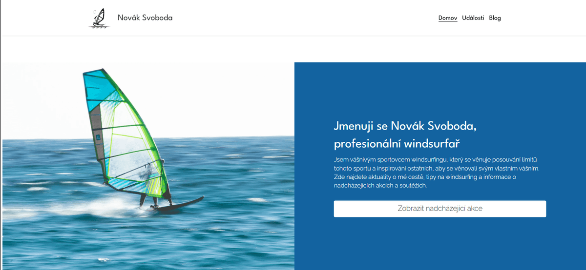 Šablona windsurfera