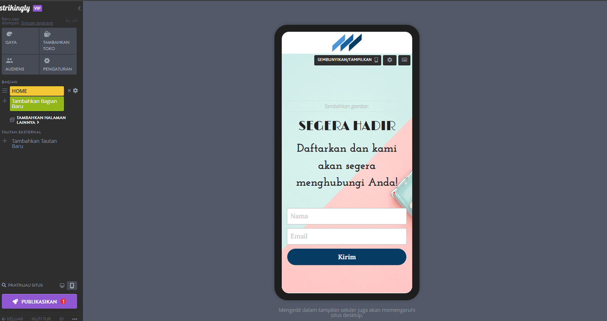 Editor Seluler yang Mencolok