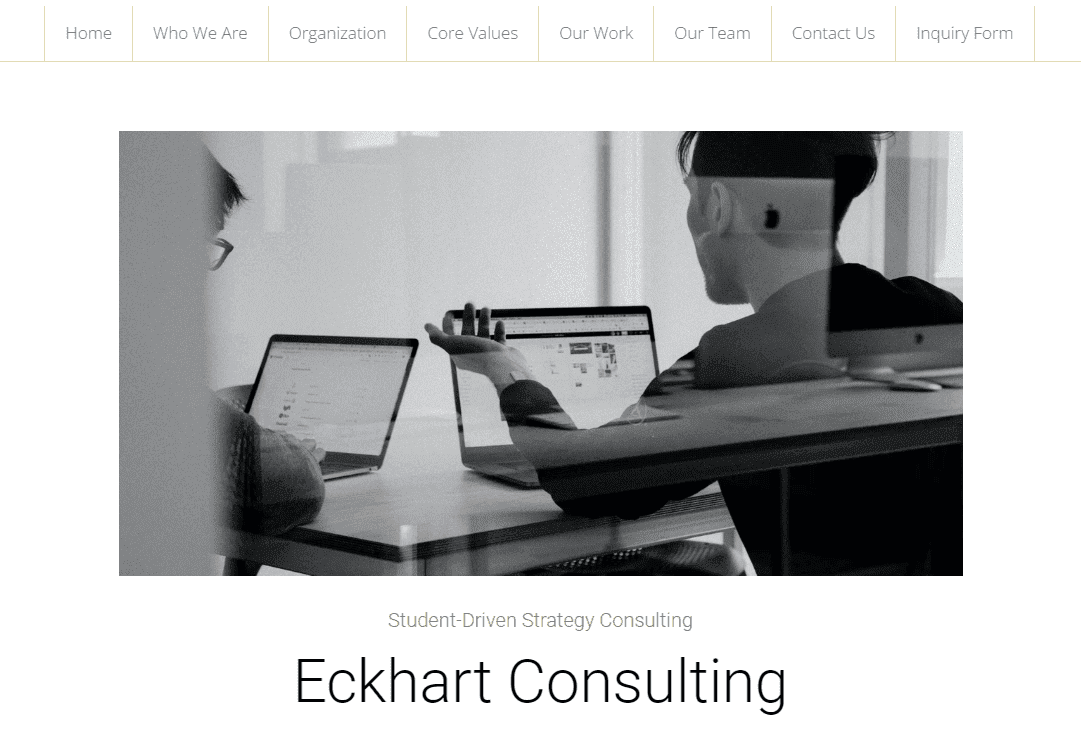 Plantilla minimalista de Strikingly