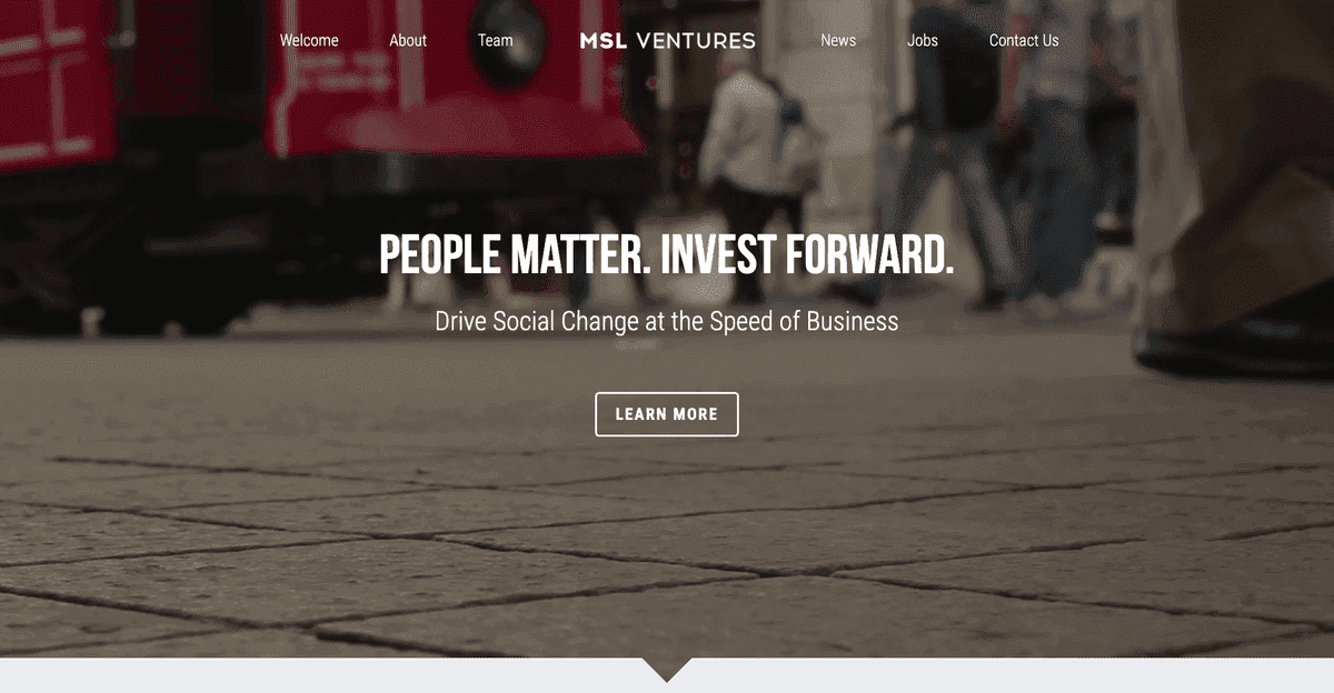 Plantilla MSL Ventures de Strikingly