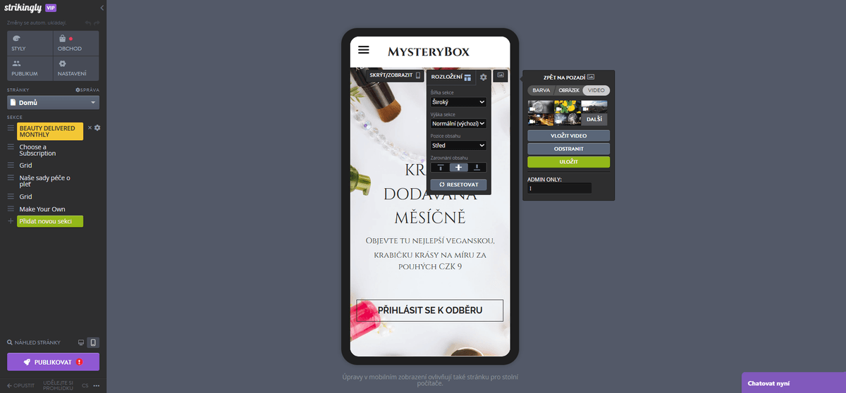 Poutavý mobilní editor