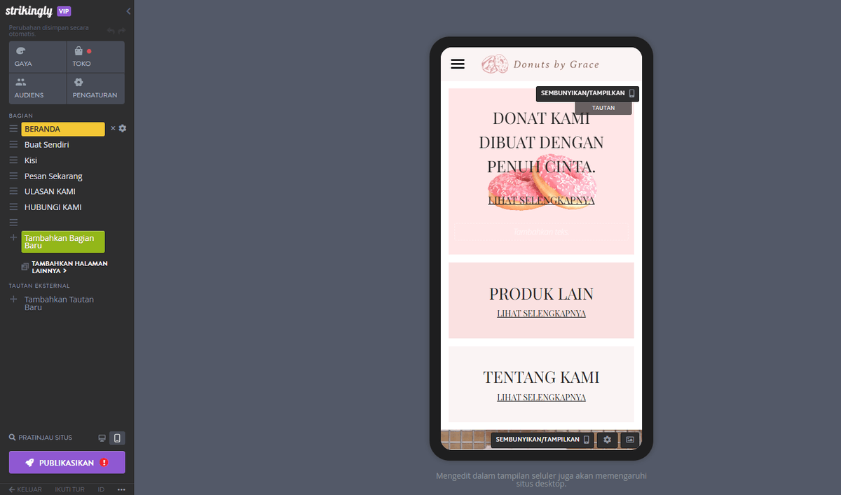 Terapkan Layanan Pelanggan yang Baik dengan Strikingly - Desain Ramah Seluler