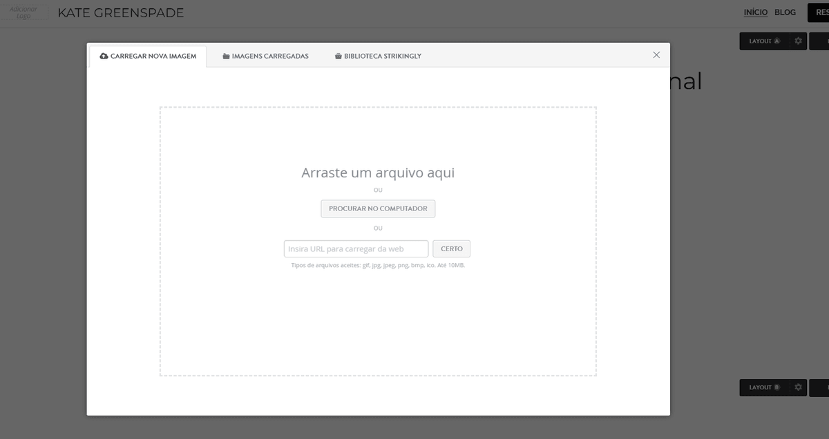 Como Adicionar Arte Vetorial a um Site Strikingly - Carregue ou Escolha Sua Arte Vetorial