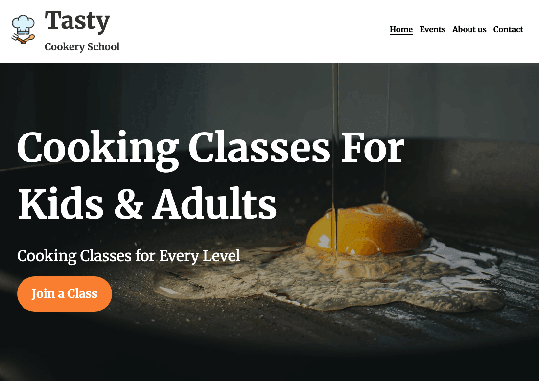 Modèle d'école de cuisine