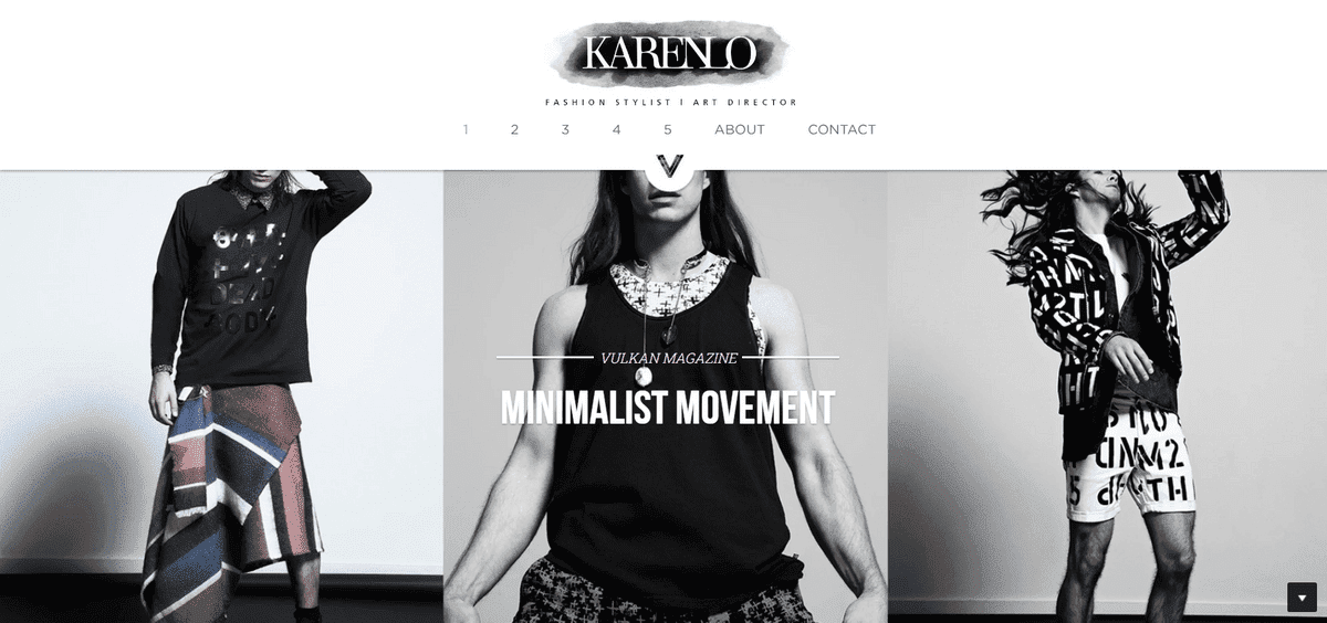 Karenino portfolio se Strikingly
