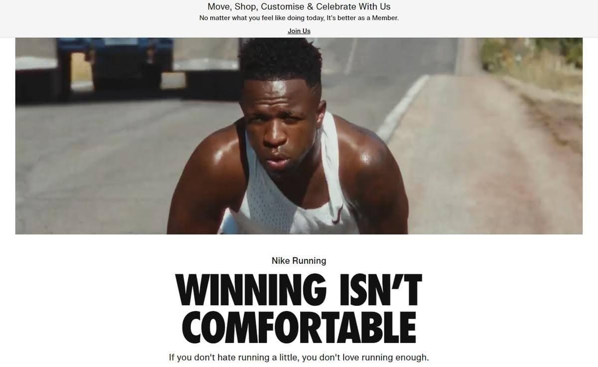 Página de inicio de Nike