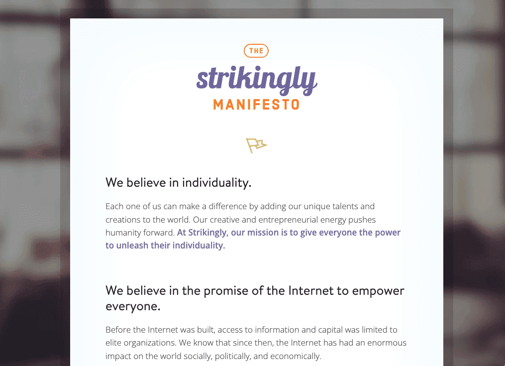 Manifiesto sorprendente