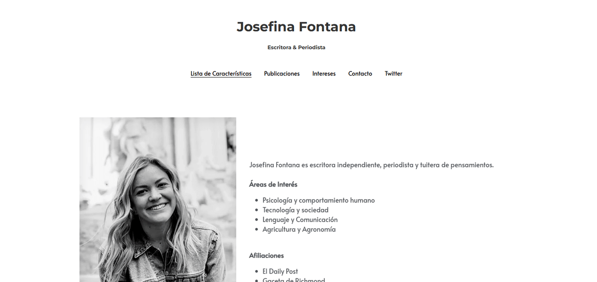 Plantilla de perspectiva de Strikingly