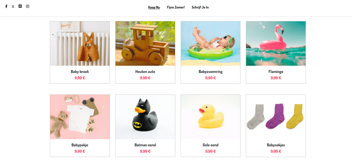 Peggy Online Winkel Sjabloon