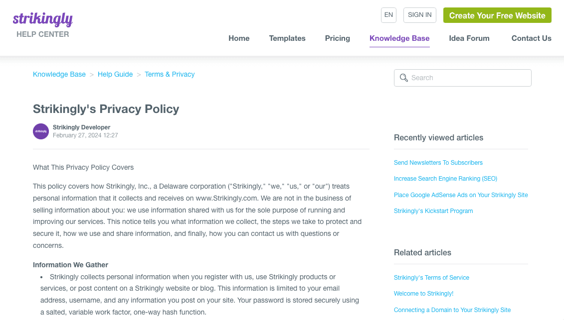 Política de Privacidade Impressionante