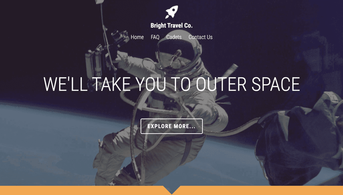 Plantilla brillante de Strikingly