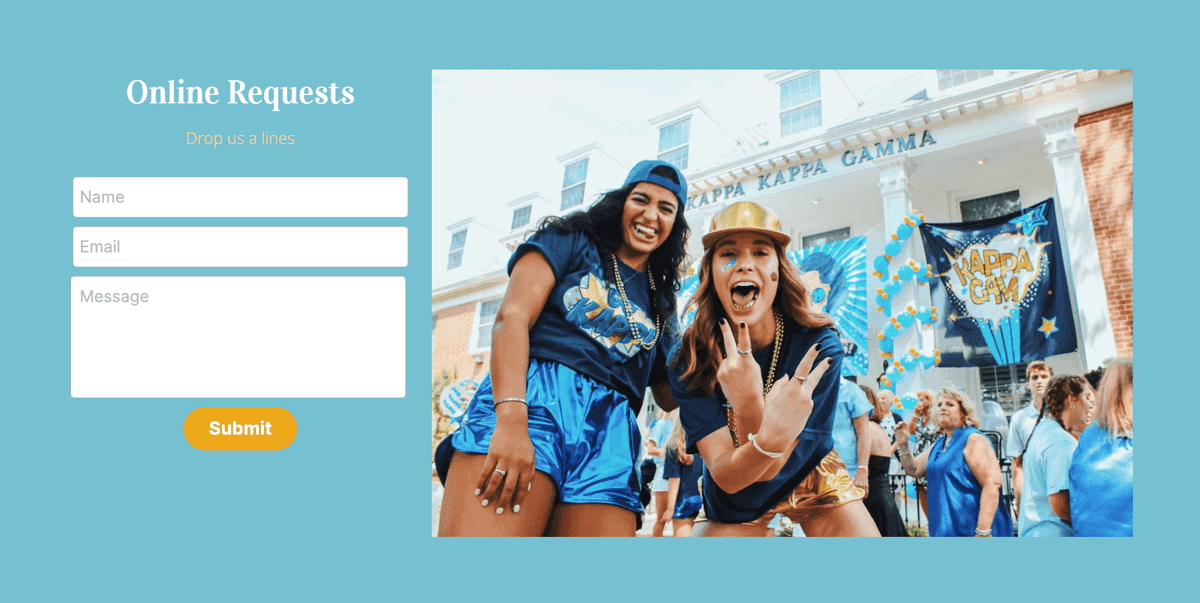 Plantilla de evento de Strikingly