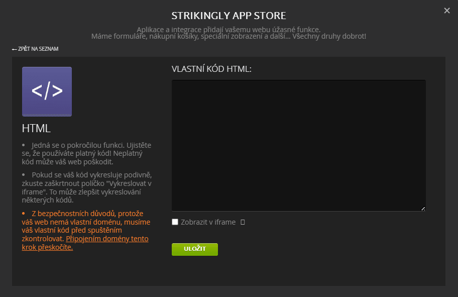 Pozoruhodně HTML sekce