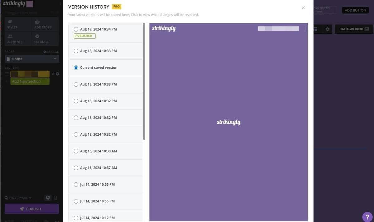 Versión web sorprendente
