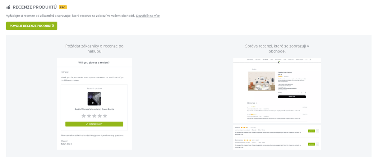 Recenze produktů od Strikingly