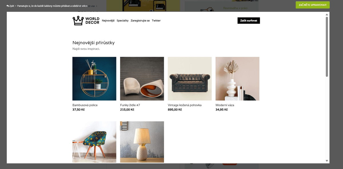 Jak založit firmu pro důchodce se Strikingly - založte si internetový obchod (pokud je to potřeba)