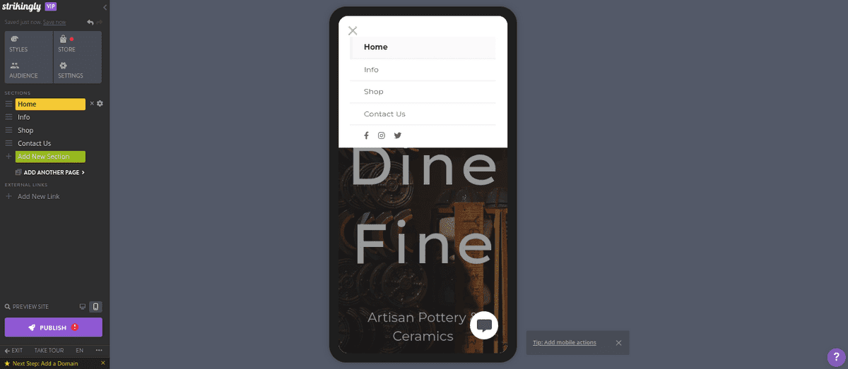 Bagaimana Cara Membuat Situs Web Aplikasi Seluler dengan Strikingly - Optimasi Seluler