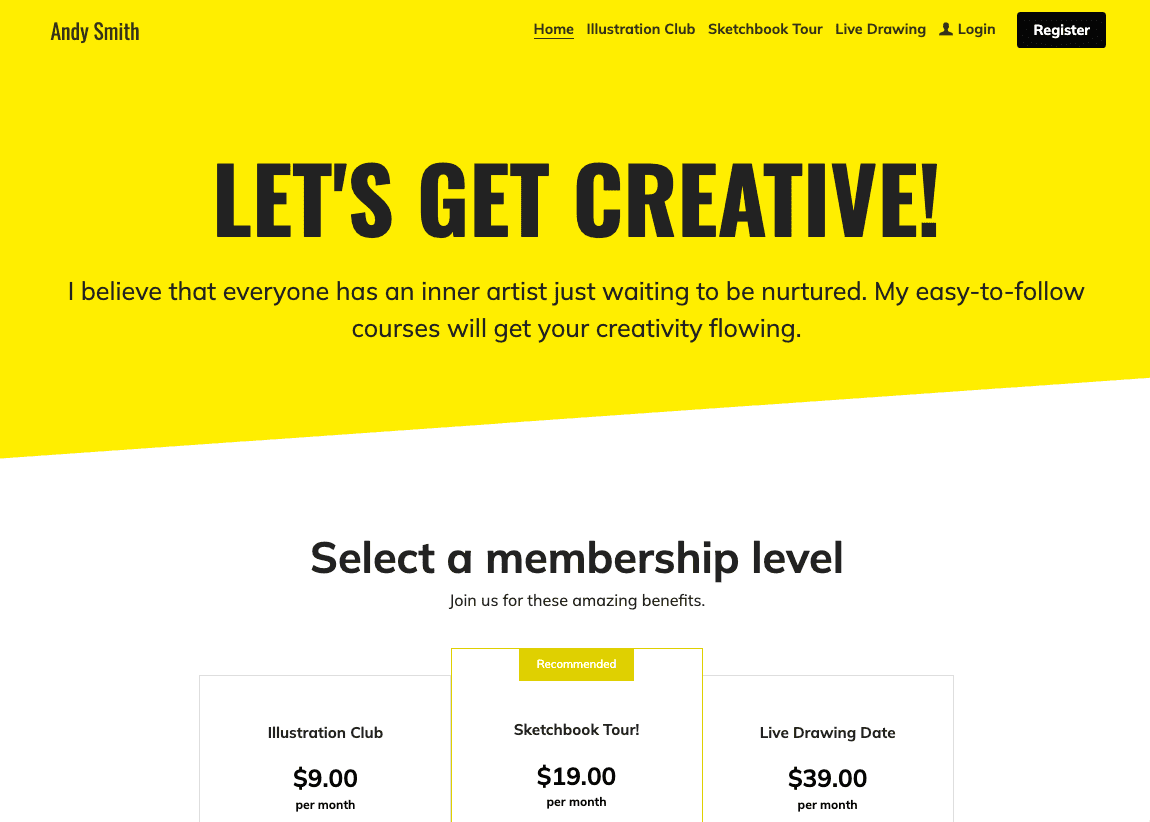 Mari Berkreasi! Template Website Gratis dari Strikingly