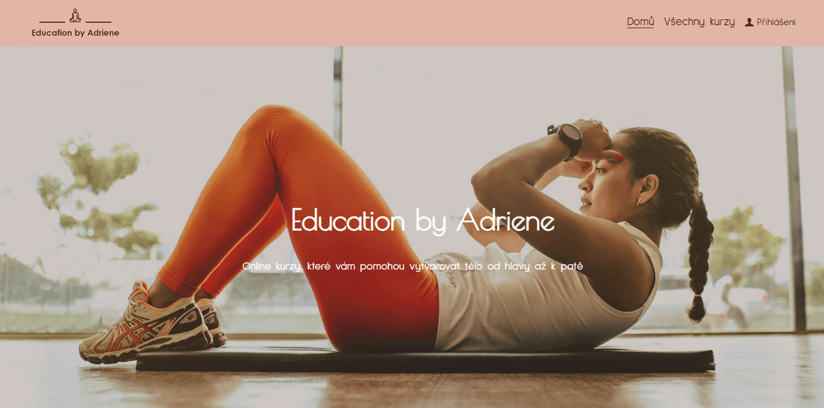 Šablona Adriene Fitness od Strikingly