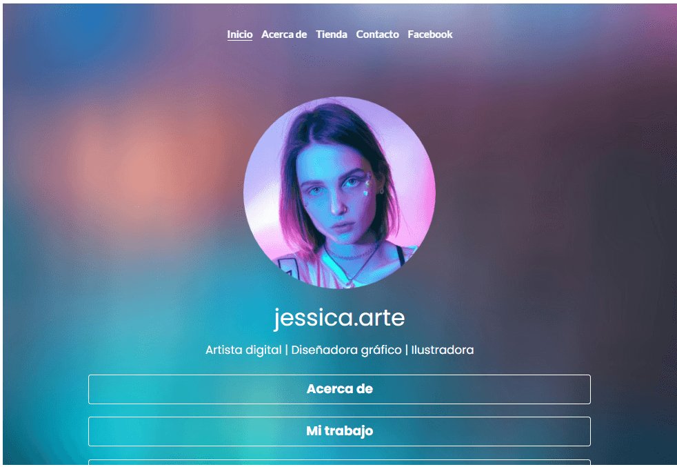 Plantilla Melissa.Art de Strikingly