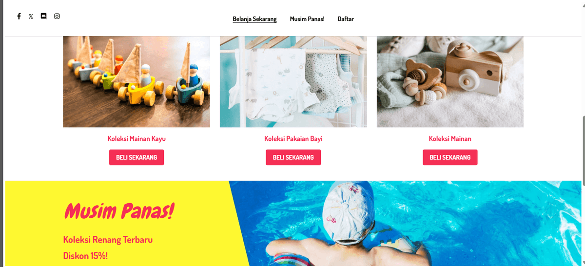 Desain Situs Web E-niaga Peggi dari Strikingly