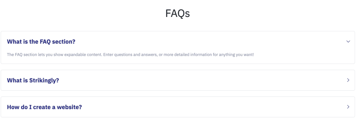 Bagian FAQ yang Mencolok