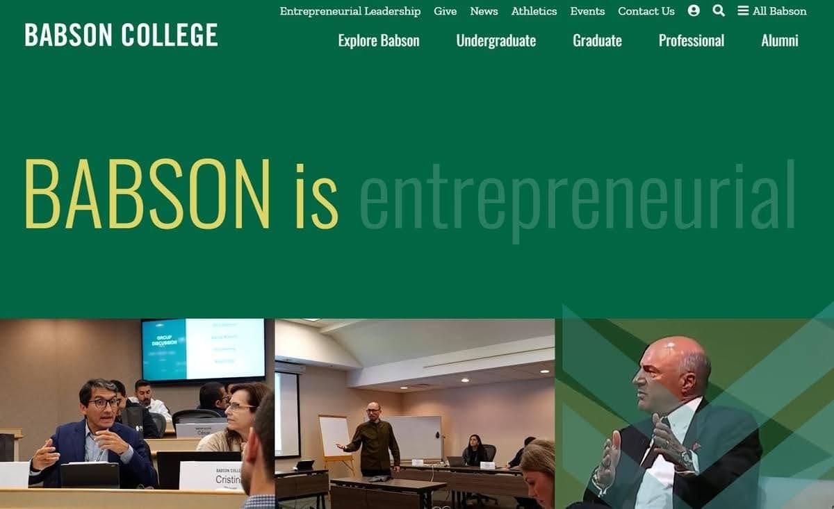Sitio web de Babson College