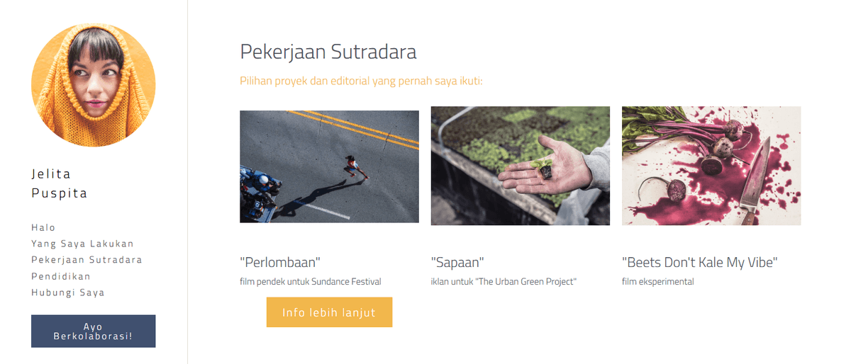 Template Ramping dari Strikingly