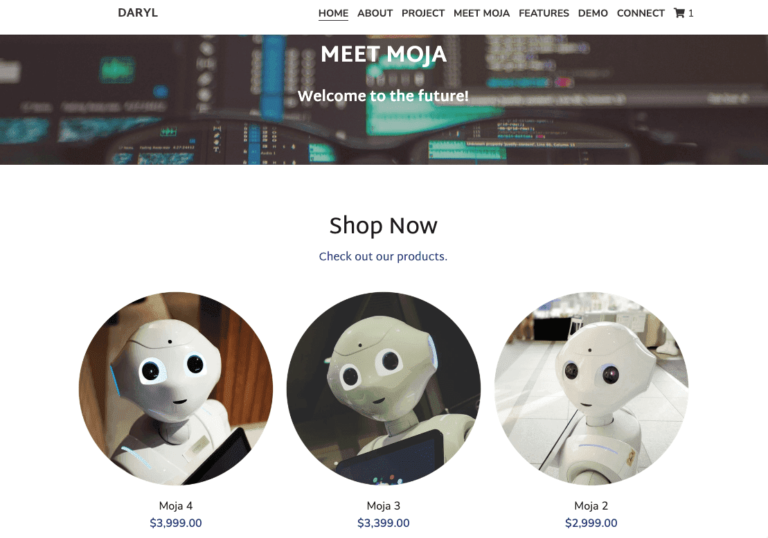 Plantilla de Daryl de Strikingly