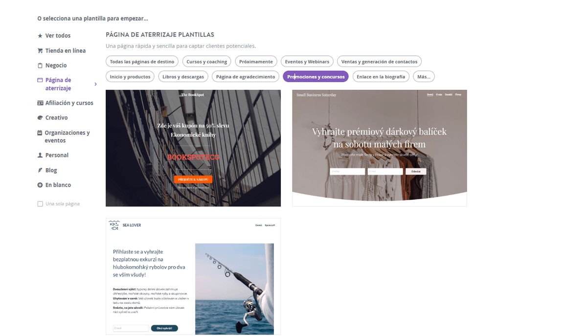 Cara Membuat Situs Web Aplikasi Seluler dengan Strikingly - Pilih Template