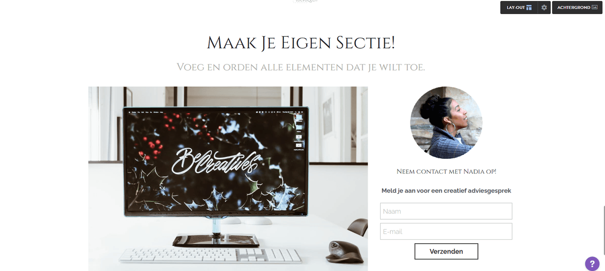 Maak opvallend je eigen sectie