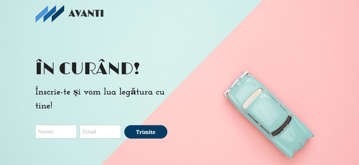 Șablon Avanti de la Strikingly