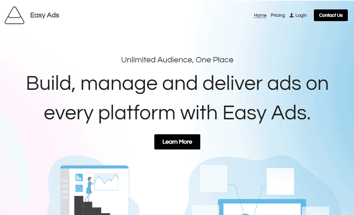 Plantilla de anuncios fácil de Strikingly