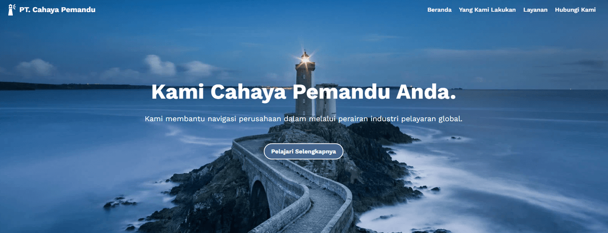 Templat Bisnis Zine dari Strikingly