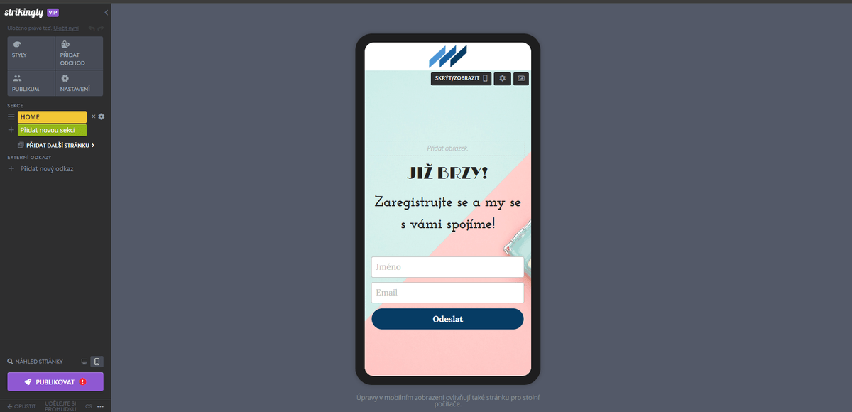 Pozoruhodně mobilní editor