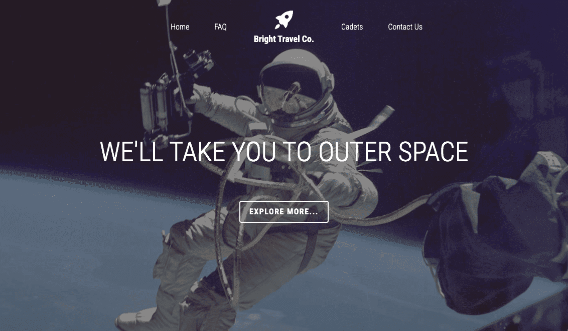 Plantilla brillante de Strikingly