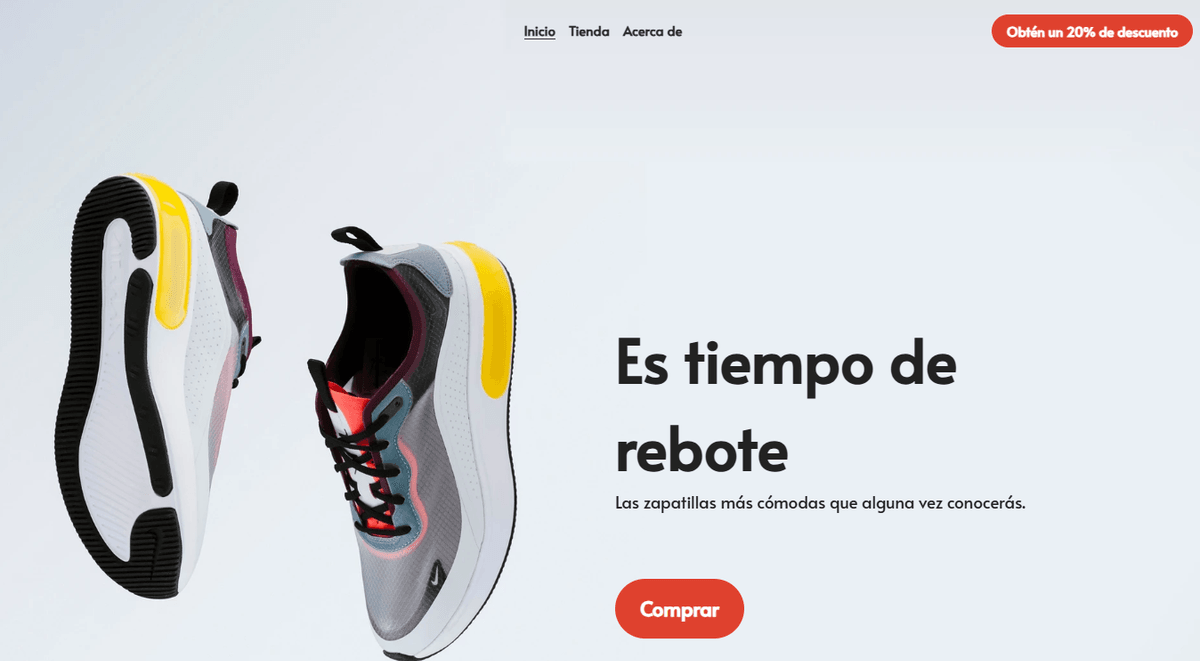 Plantilla de tiempo de rebote de Strikingly