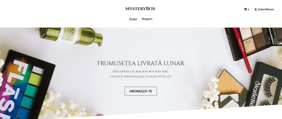 Șablon de cutie misterioasă de la Strikingly