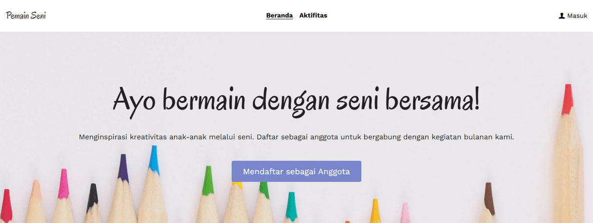 Templat Pemain Seni dari Strikerly