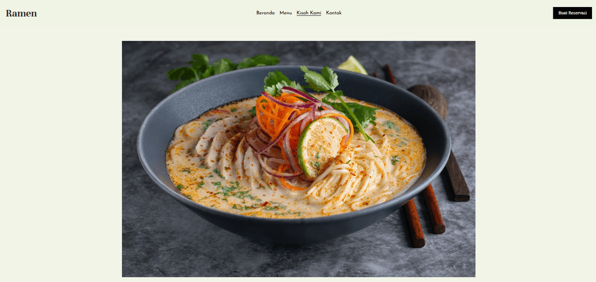 Template Blog Makanan Restoran Ramen