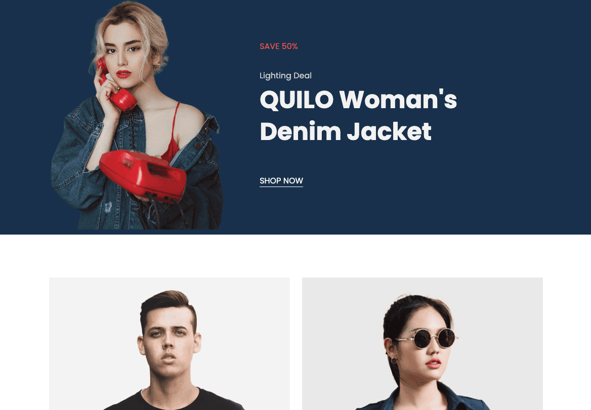 Plantilla Quilo de Strikingly