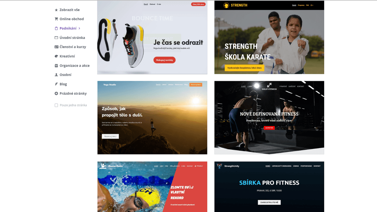 Strikingly - Dokonalý průvodce úspěšným zahájením fitness podnikání - Vizuálně poutavé webové stránky