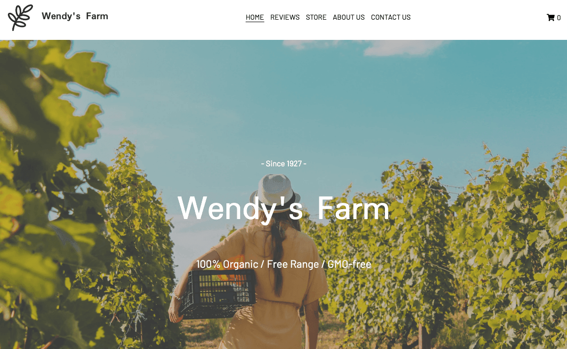 Templat Peternakan Wendy dari Strikerly