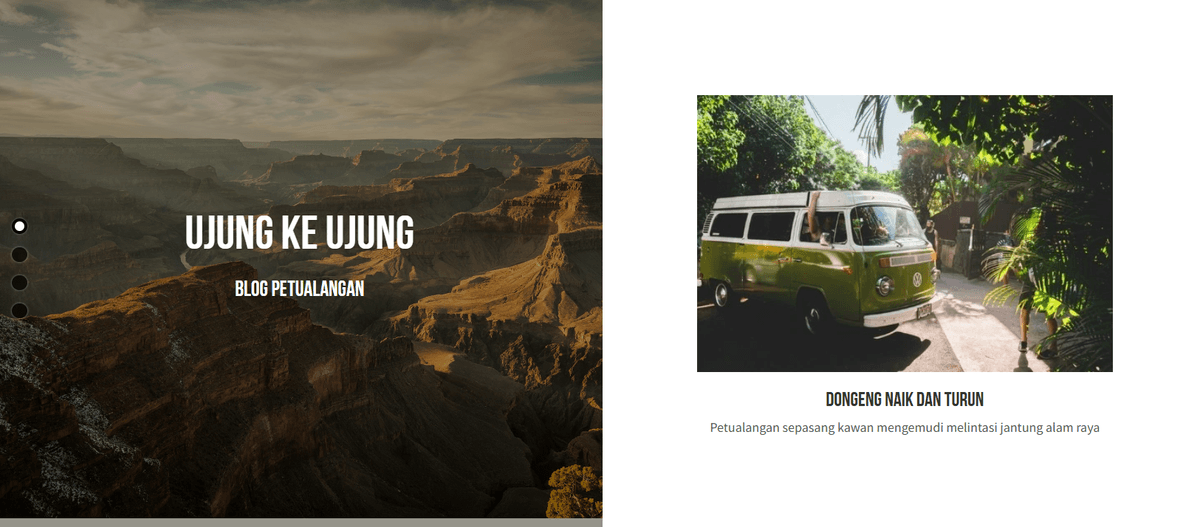Template Blog Perspektif dari Strikingly