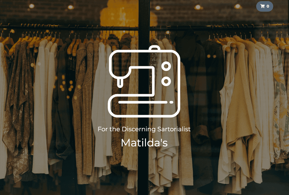 Šablona obchodu Perspective od Strikingly