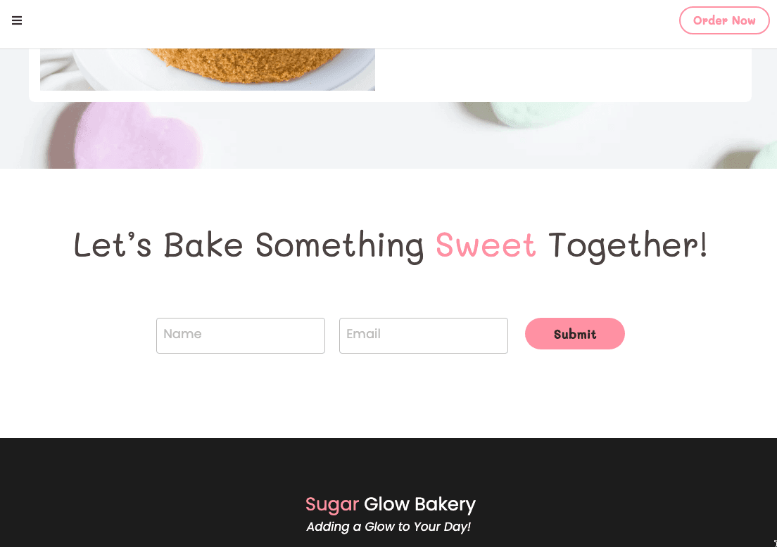 Modèle de boulangerie Sugar Glow