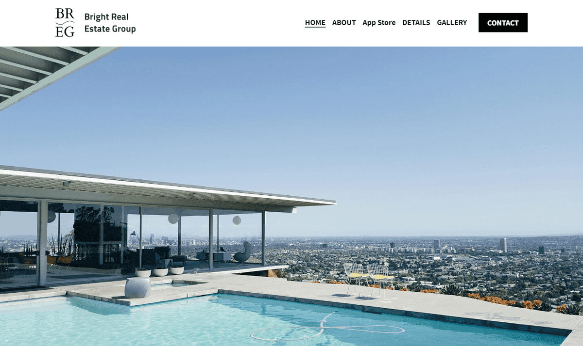 Plantilla de cresta de colina de Strikingly